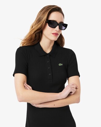 Robe polo longue coton côtelé