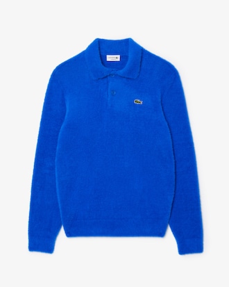 Pull polo maille duveteuse