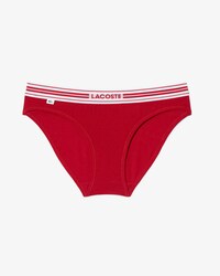 Culotte coton stretch ceinture contrast&eacute;e