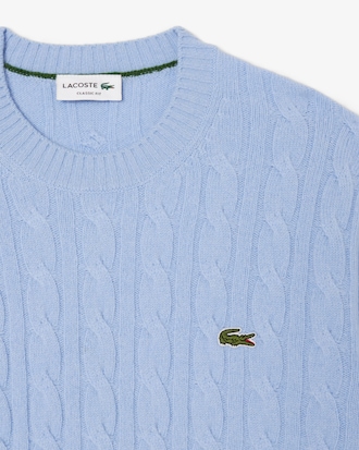 Pull torsad&eacute; en laine card&eacute;e col rond