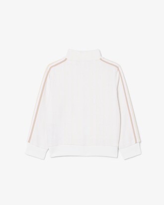 Sweatshirt mixte col montant zipp&eacute; monogramme