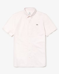 Chemise Lacoste LIVE &agrave; manches courtes en coton Oxford uni