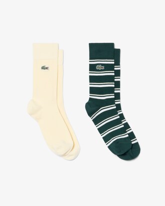 Lot de 2 paires de chaussettes &agrave; rayures