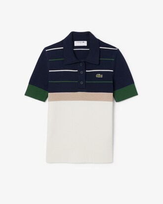 Pull col polo rayé fabriqué en France