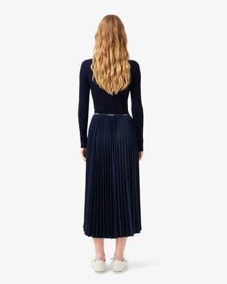 Jupe longue plissée taille élastiquée