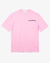 T-shirt unisexe Lacoste LIVE loose fit en coton avec marquage et poche