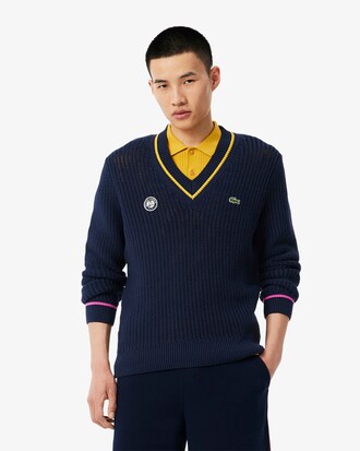 Pull col V Édition Roland-Garros