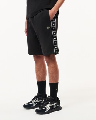 Short regular fit molleton bande siglée