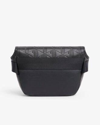 Mini sac messenger monogramme en cuir