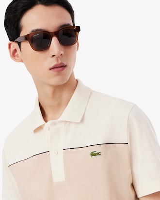 Polo regular fit color-block en Piqu&eacute;