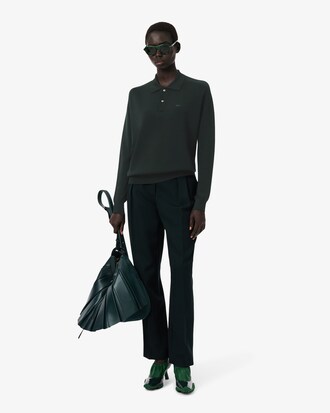 Pull col polo laine mélangée Défilé