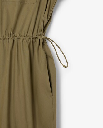 Robe chemise zippée oversize coton