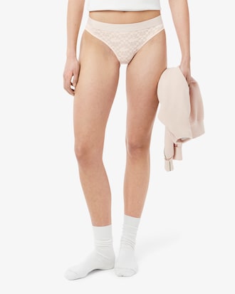 Culotte en dentelle ceinture siglée