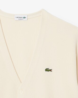 Cardigan relaxed fit coton détails rayés