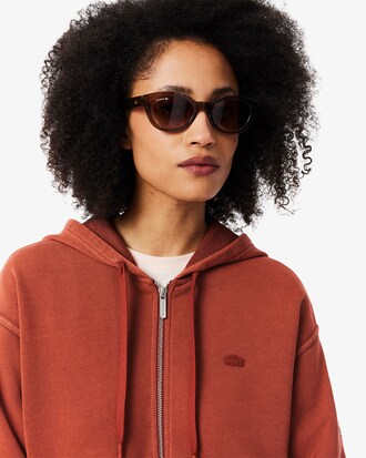Sweatshirt oversize zippé effet délavé