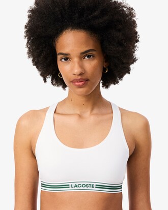 Brassi&egrave;re coton stretch bande contrast&eacute;e