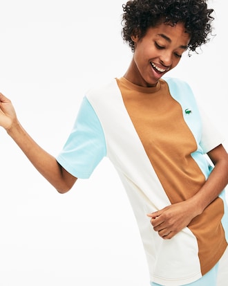 T-shirt unisexe Lacoste LIVE x GOLF le FLEUR à rayures color-block