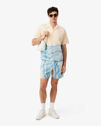 Chemise relaxed fit ray&eacute;e crocodile