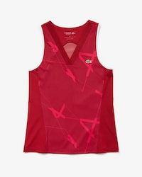 Débardeur col V Tennis Lacoste SPORT respirant à imprimé géométrique