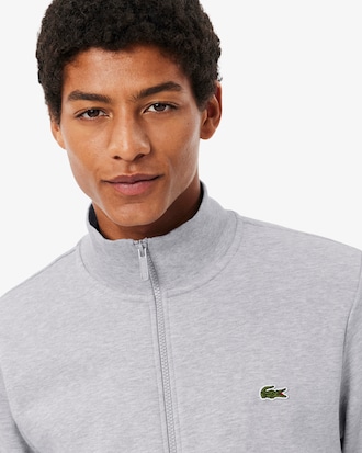 Sweatshirt zipp&eacute; molleton col montant