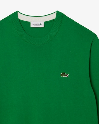 Pull coton uni col rond
