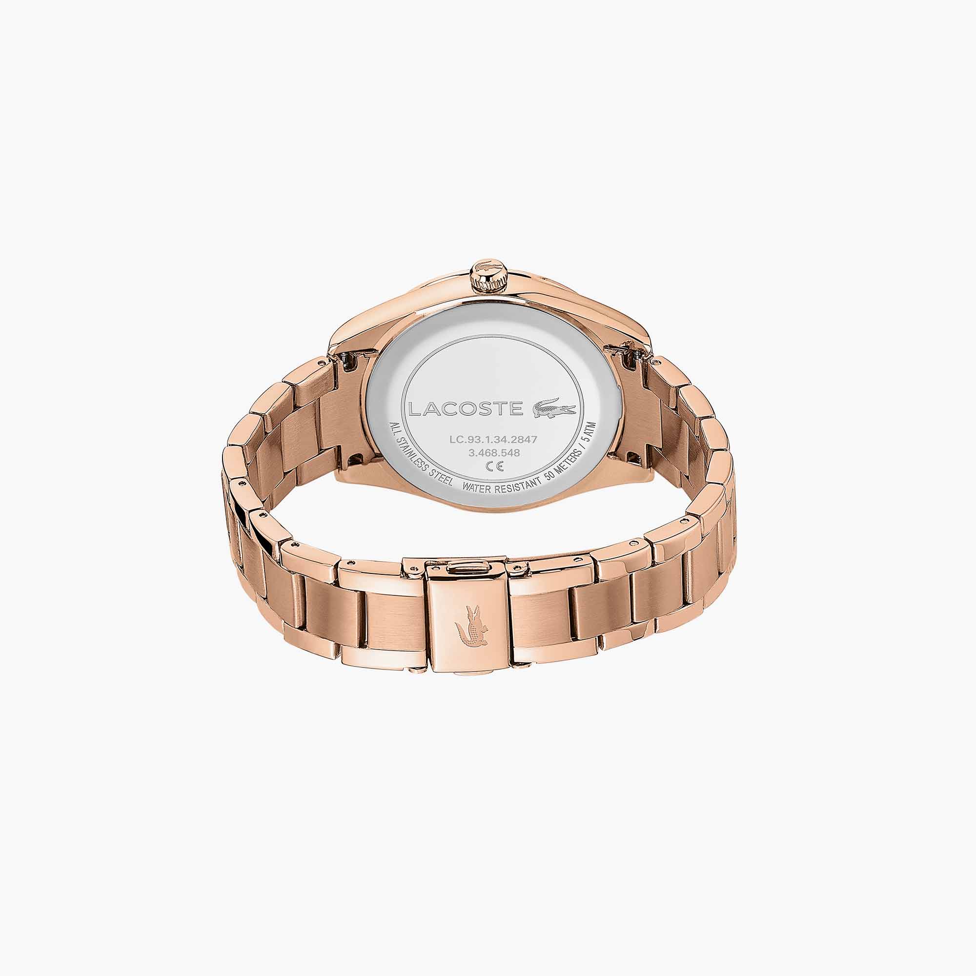 Montre Lacoste Parisienne avec bracelet brillant or rose | LACOSTE