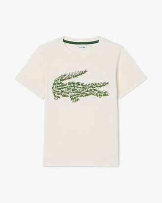 T-shirt coton imprim&eacute; crocodile