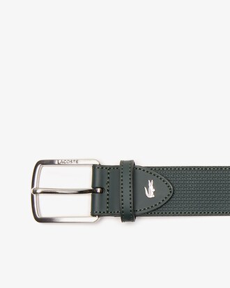 Ceinture Chantaco en cuir texturé à boucle gravée Lacoste