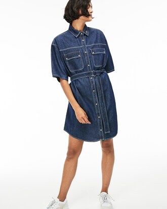 Robe chemise oversize Lacoste LIVE en jean