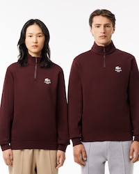 Sweatshirt col montant zippé imprimé