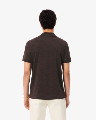 Polo jersey laine m&eacute;lang&eacute;e regular fit