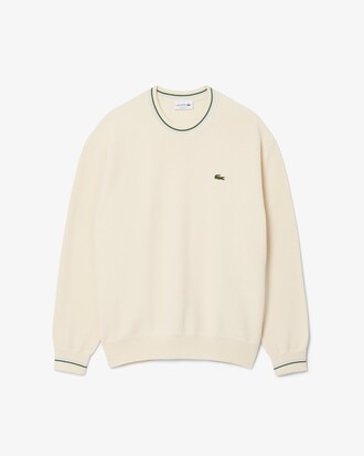 Pull fin en crêpe de coton à rayures