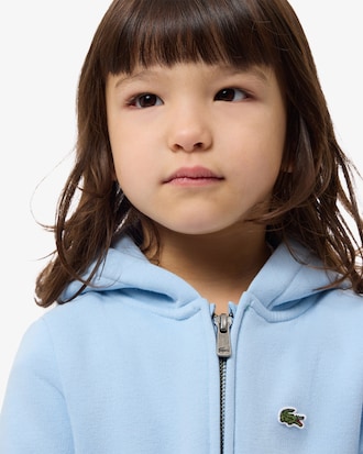 Sweatshirt zipp&eacute; &agrave; capuche mixte molleton