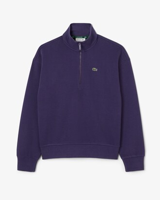 Sweatshirt col montant zippé en Piqué