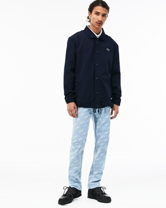 Blouson boutonn&eacute; Lacoste LIVE en toile unie