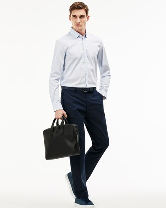 Sac ordinateur Chantaco en cuir piqué mat