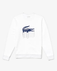 Sweatshirt col rond en molleton avec impression crocodile