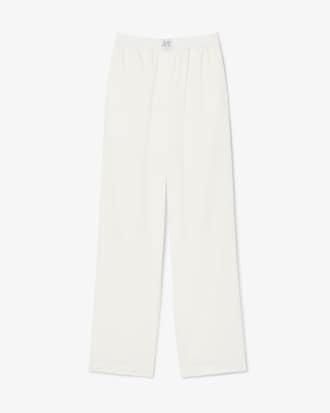Pantalon Petit Piqu&eacute; coton wide fit