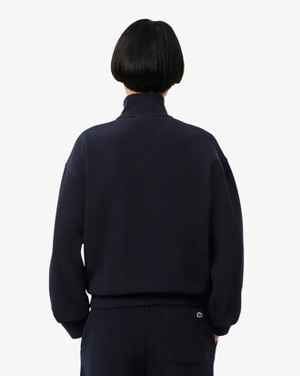 Sweatshirt col montant zipp&eacute; en Piqu&eacute;