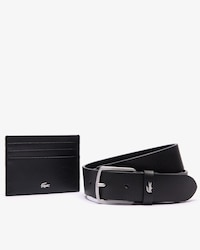 Coffret ceinture en cuir et porte-cartes