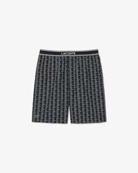 Short de pyjama popeline imprim&eacute; monogramme