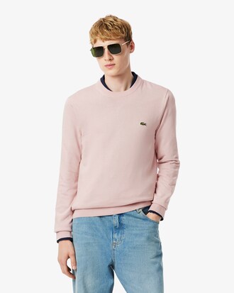 Pull coton uni col rond