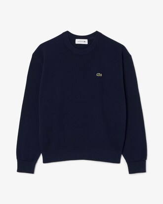 Pull relaxed fit col rond coton