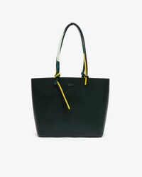 Sac cabas Chantaco N&oelig;ud avec anses multicolores en cuir piqu&eacute; uni