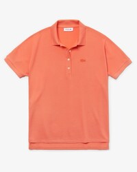 Soft Polo relax fit Lacoste en piqué fluide de coton stretch uni