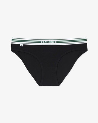 Culotte coton stretch ceinture contrast&eacute;e