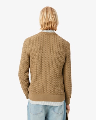 Pull torsadée coton