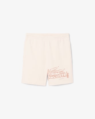 Short molleton de coton graphique