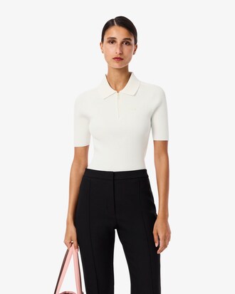 Polo maille c&ocirc;tel&eacute;e 3D