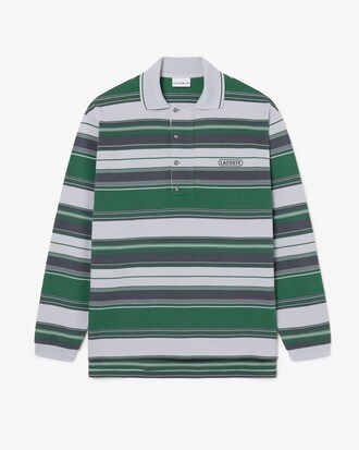 Polo Piqu&eacute; ray&eacute; loose fit Lacoste x Wang Yibo